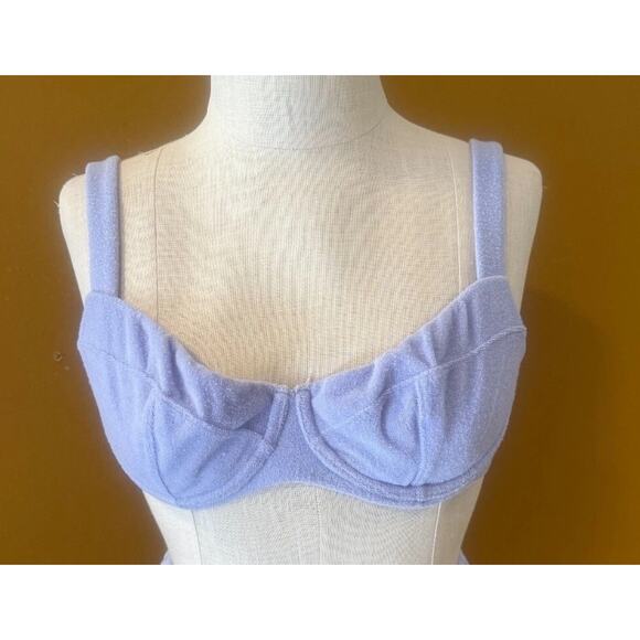 Victoria's Secret 2 Piece Bikini Set Womens Size 36C Blue Polyester Wide Strap - Picture 2 of 10